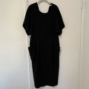 & Other Stories open-back black dress size 12